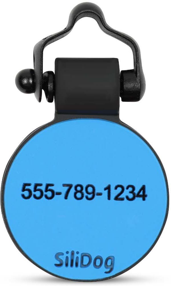 SiliDog The Silent Dog Tag Silicone Circle Personalized Dog & Cat ID Tag