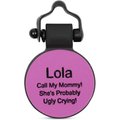SiliDog The Silent Dog Tag Silicone Circle Personalized Dog & Cat ID Tag, Purple