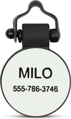 SiliDog The Silent Dog Tag Silicone Circle Personalized Dog & Cat ID Tag, slide 1 of 1