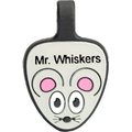 SiliDog The Silent Dog Tag Silicone Mouse Personalized Dog & Cat ID Tag, Gray
