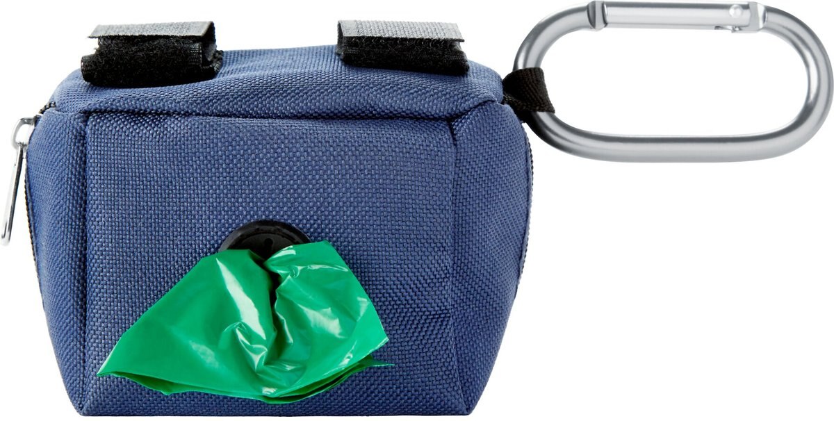 FRISCO Dog Poop Bags with Fabric Dispenser, Navy, 30 count