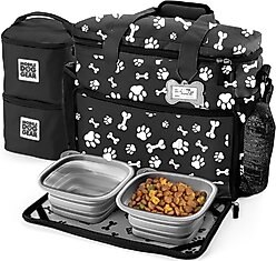 Mobile Dog Gear Week Away Tote Pet Travel Bag, Bone & Paw Print, Medium/Large slide 1 of 4