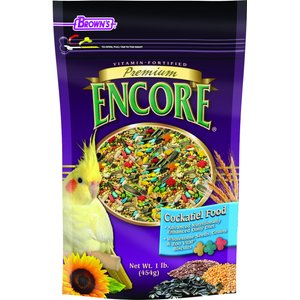 Brown's Encore Premium Cockatiel Food, 1-lb bag
