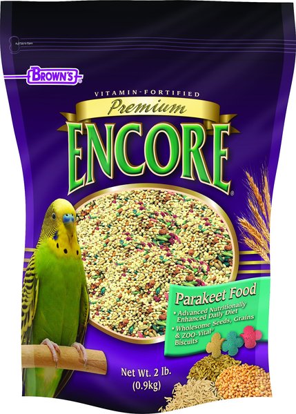 Brown's Encore Premium Parakeet Food, 2-lb bag slide 1 of 6