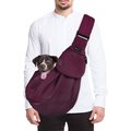 SlowTon Hands-Free Padded & Adjustable Sling Dog & Cat Carrier, Wine Red