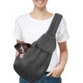 SlowTon Hands-Free Padded & Adjustable Sling Dog & Cat Carrier, Dark Grey