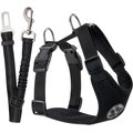 SlowTon Car Safety Dog Harness with Seat Belt, Black, X-Small: 16.5 to 18-in chest