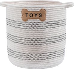 Park Life Designs Florence Cotton Rope Dog & Cat Toy Storage Basket