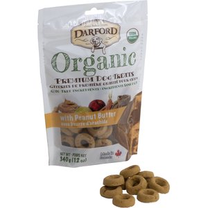 Darford Organic Premium Peanut Butter Dog Treats, 12-oz bag