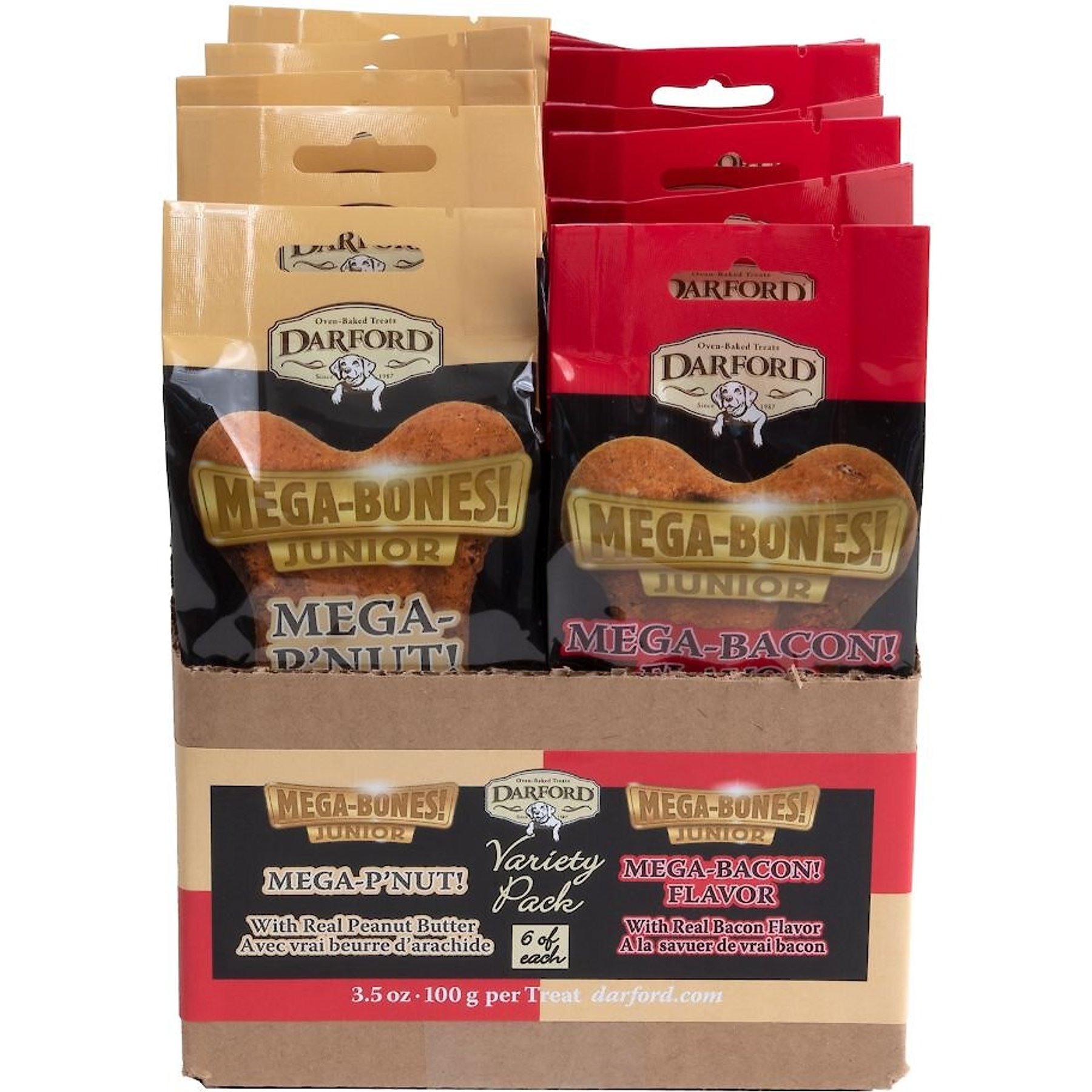 Darford Mega Bacon Flavor Junior Bone Dog Treat