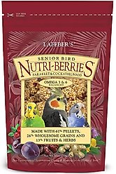 Lafeber Senior Bird Nutri-Berries Parakeet & Cockatiel Bird Food, 10-oz bag