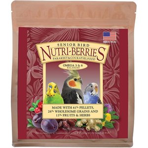 Lafeber Senior Bird Nutri-Berries Parakeet & Cockatiel Bird Food, 3-lb bag
