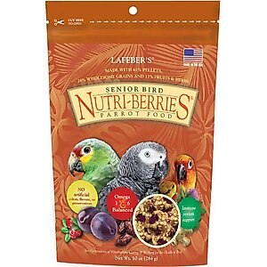 Lafeber Senior Bird Nutri-Berries Parrot Bird Food, 10-oz bag