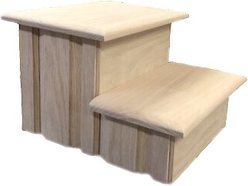 Premier Pet Steps 2 Step Raised Panel Dog & Cat Stairs, Unfinished
