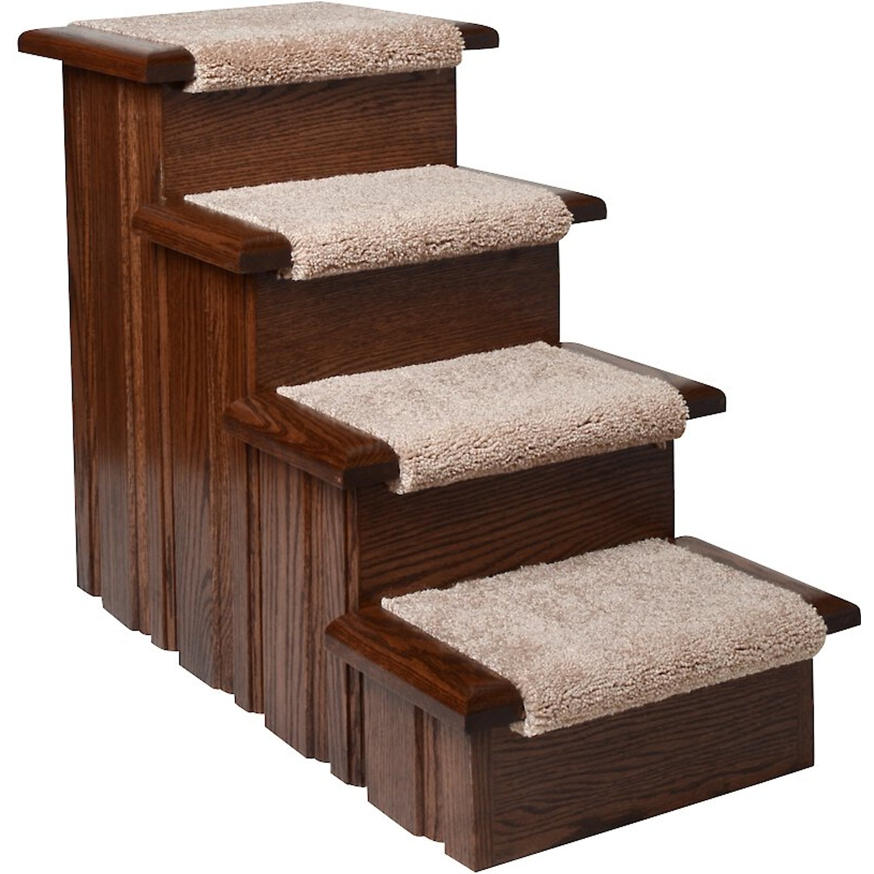 Carpeted dog 2025 steps wood