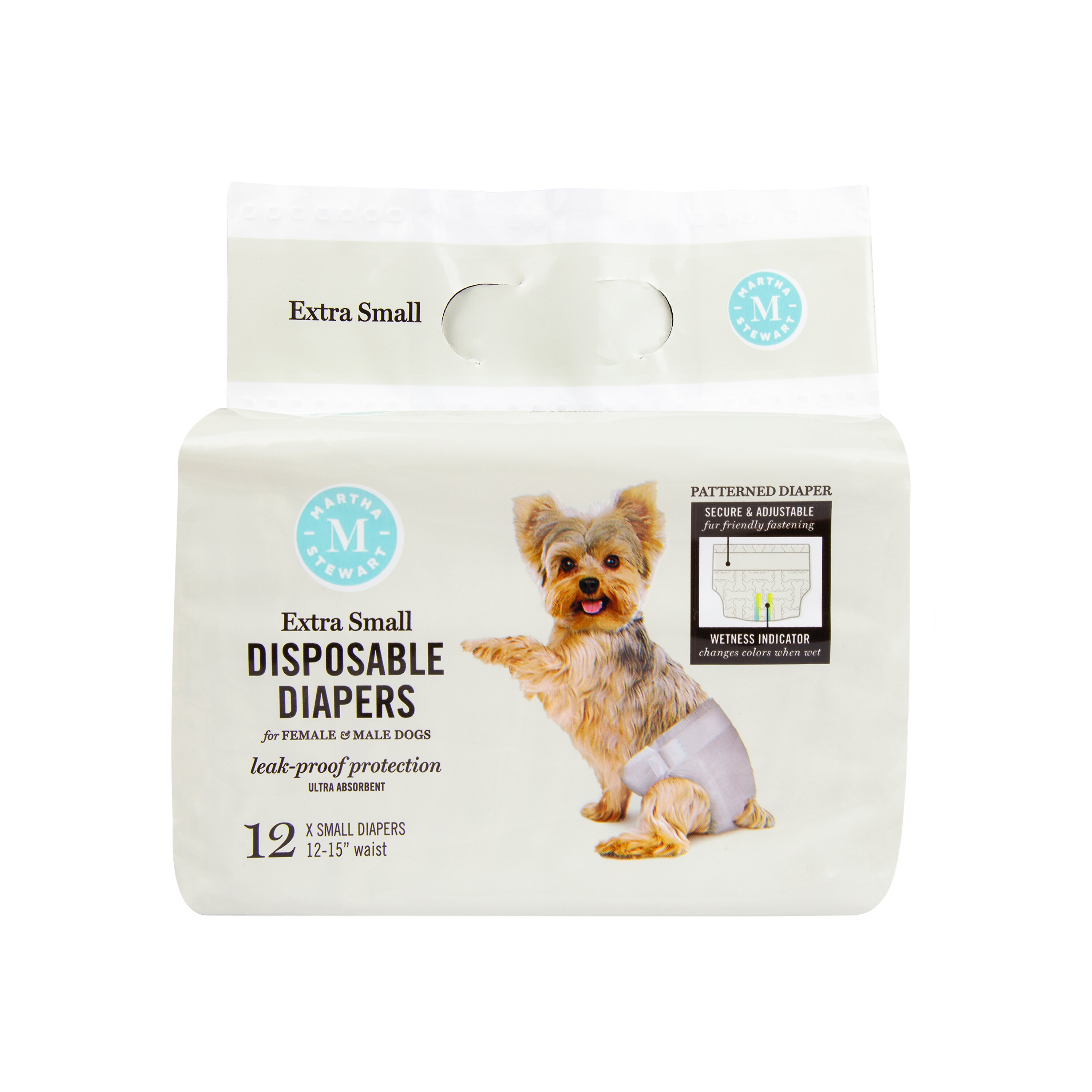 MARTHA STEWART Female Dog Disposable Diapers 12 count reviews Chewy