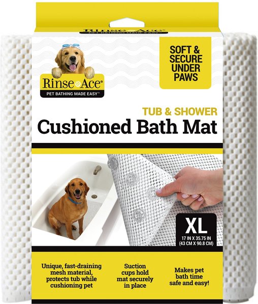 RINSE ACE Tub & Shower Cushioned Pet Bath Mat, X-Large 