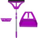 petWISP System One-Handed Broom & Dustpan Set, Purple