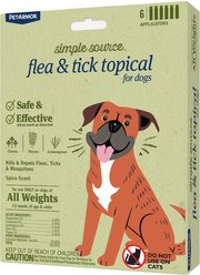 PetArmor Flea & Tick Spot Treatment for Dogs, Small, Medium & Large Breeds, 6 Doses (6-mos. supply)