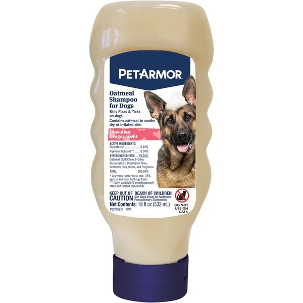 SENTRY Flea & Tick Oatmeal Hawaiian Ginger Shampoo for Dogs, 18oz