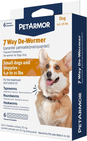PetArmor 7 Way Dewormer for Hookworms, Roundworms, Tapeworms for Small  Breed Dogs