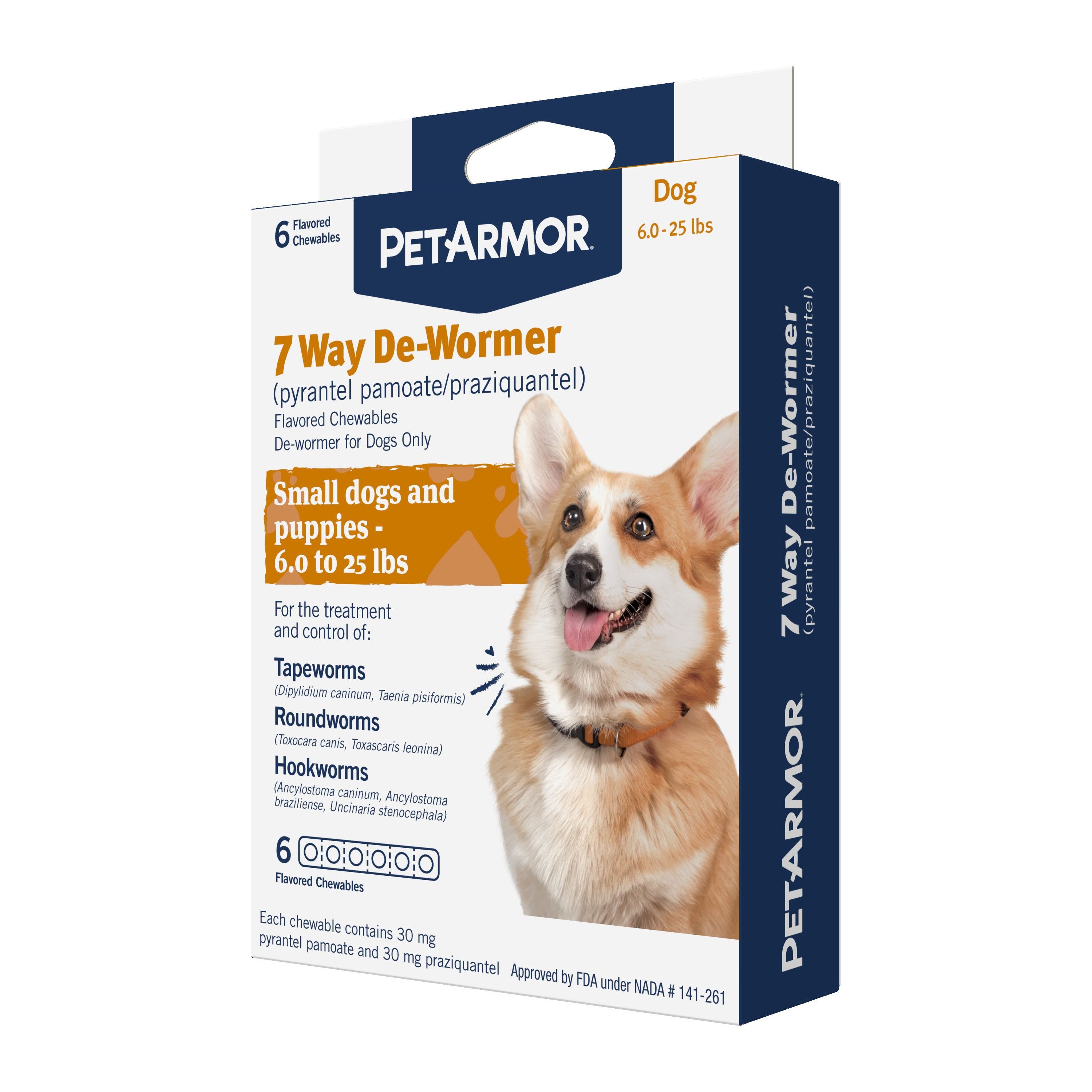 PETARMOR 7 Way Dewormer for Hookworms, Roundworms, Tapeworms for Small ...