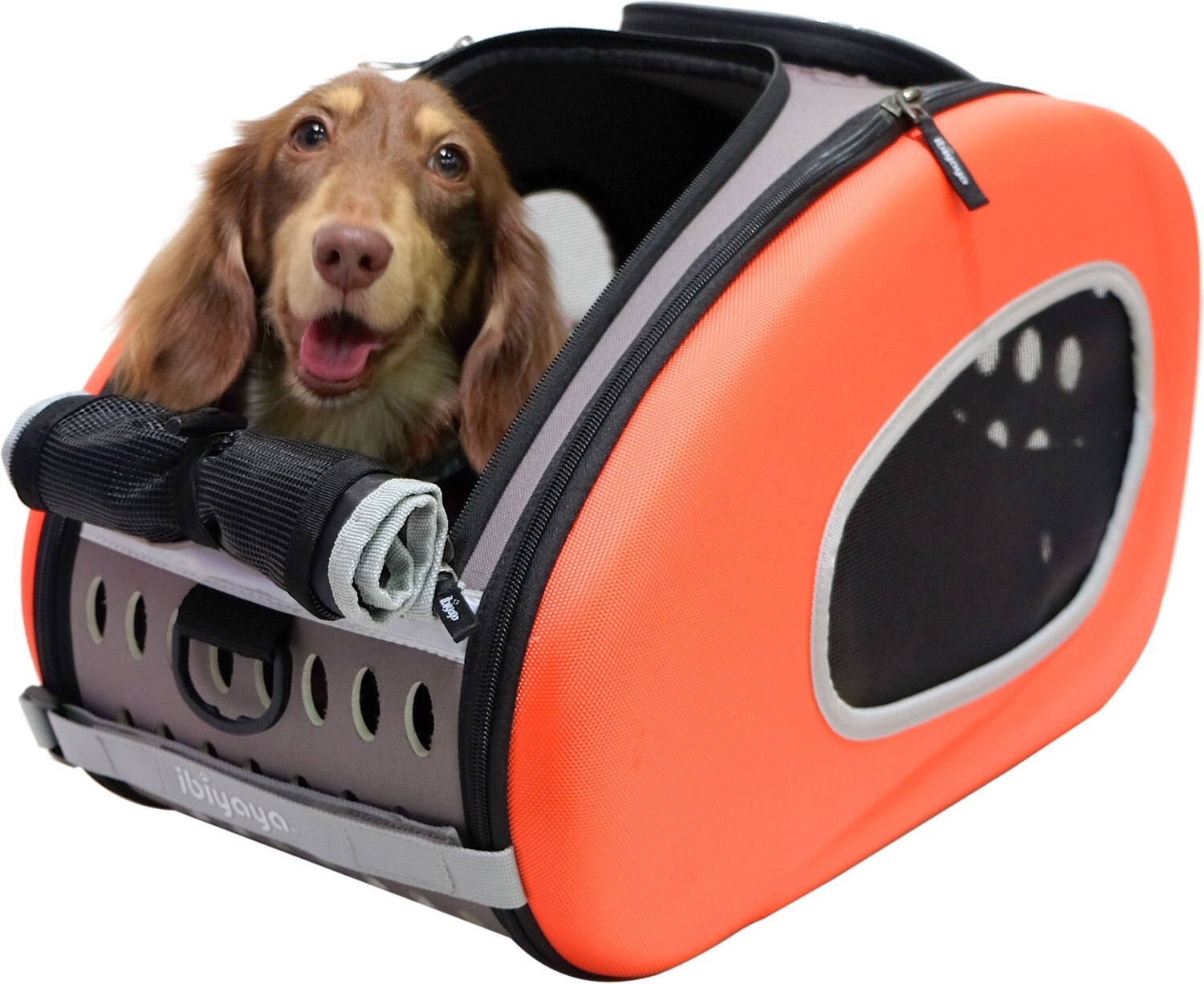 IBIYAYA 5in1 Combo EVA AirlineApproved Dog & Cat Carrier & Stroller, Orange