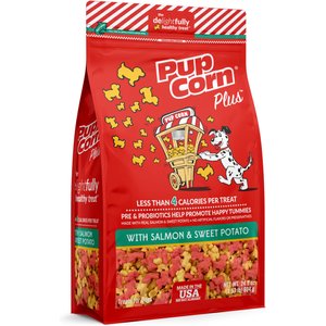 PupCorn Plus Salmon & Sweet Potato Dog Treats, 27-oz bag