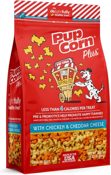 PupCorn Plus Chicken & Cheddar Cheese Dog Treats, 14.5-oz bag slide 1 of 9