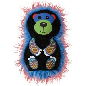 KONG Roughskinz Suedez Bear Squeaky Dog Toy
