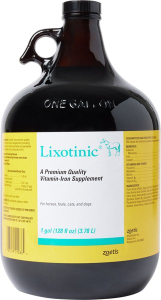 LIXOTINIC Liquid Vitamin-Iron Liquid Horse Supplement, 1-gal bottle