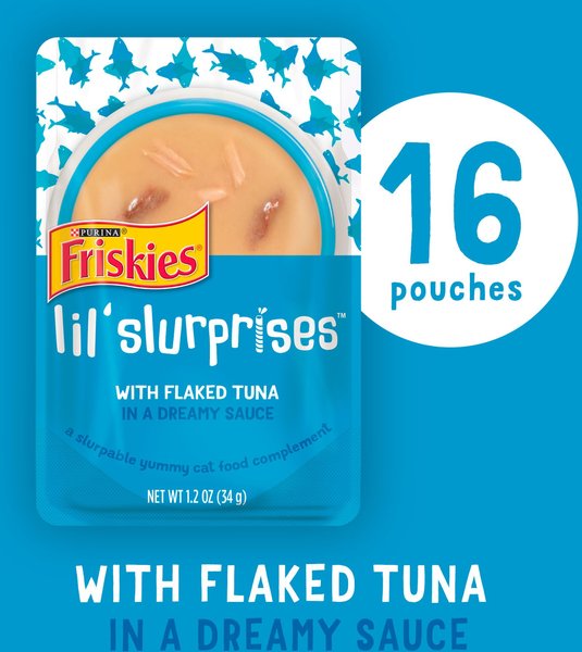 Friskies Lil Slurprises with Flaked Tuna in Dreamy Sauce Wet Cat Food Topper