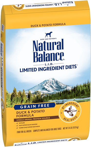 Natural Balance L.I.D. Limited Ingredient Diets Grain-Free Duck & Potato Formula Dry Dog Food, 24-lb bag slide 1 of 8