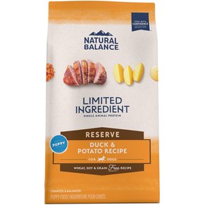 Natural Balance Limited Ingredient Reserve Grain-Free Duck & Potato Puppy Recipe Dry Dog Food, 12-lb bag