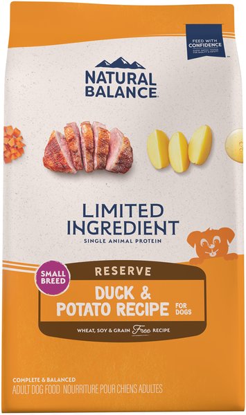 Natural Balance Limited Ingredient Reserve Grain-Free Duck & Potato Small Breed Bites Recipe Dry Dog Food, 4-lb bag slide 1 of 10