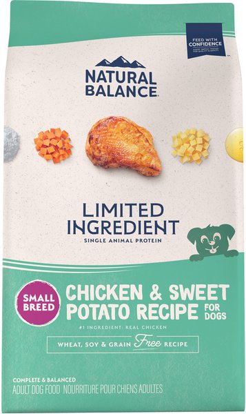 Natural Balance Limited Ingredient Grain-Free Chicken & Sweet Potato Small Breed Bites Recipe Dry Dog Food, 4-lb bag slide 1 of 9