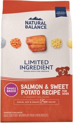 Natural Balance Limited Ingredient Grain-Free Salmon & Sweet Potato Small Breed Bites Recipe Dry Dog Food, 4-lb bag
