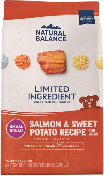 Natural Balance Limited Ingredient Grain-Free Salmon & Sweet Potato Small Breed Bites Recipe Dry Dog Food, 12-lb bag slide 1 of 9