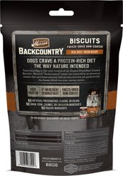 Merrick Backcountry Biscuits Real Beef + Bison Recipe Grain-Free Freeze-Dried Raw Coated Dog Treats, 10-oz bag slide 2 of 8