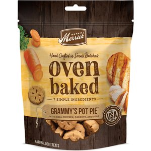 Merrick Oven Baked Grammy's Pot Pie with Real Chicken, Carrots & Peas Dog Treats, 11-oz bag