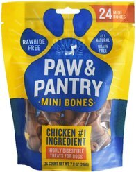 Paw & Pantry Mini Bones Chicken Grain-Free Dog Treats, 24 count
