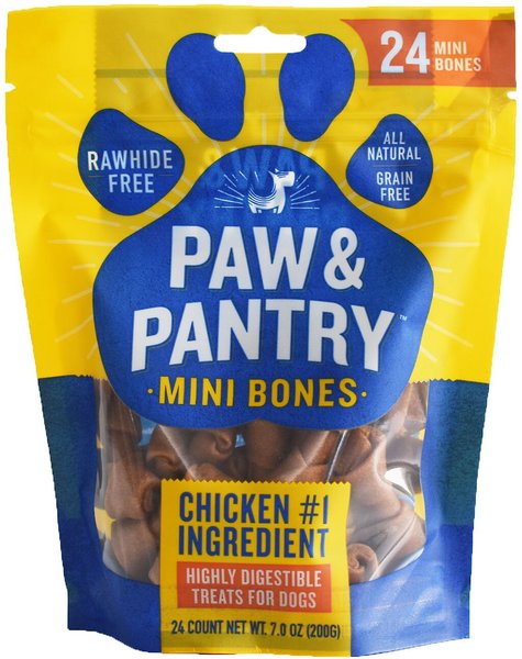 Paw & Pantry Mini Bones Chicken Grain-Free Dog Treats, 24 count slide 1 of 7