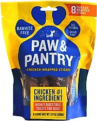 Paw & Pantry Chicken-Wrapped Sticks Grain-Free Dog Treats, 8 count