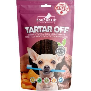 Boucherie Tartar Off Sweet Potato & Kangaroo Recipe Dental Dog Treats, 6 count