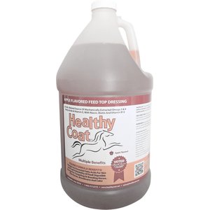 Healthy Coat Apple Flavored Feed Top Dressing Liquid Horse Supplement, 1-gal bottle
