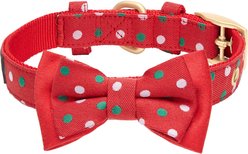 Blueberry Pet Luxurious Christmas Festival Polka Dot Dog Collar, Medium