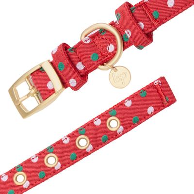 Show full view: Blueberry Pet Luxurious Christmas Festival Polka Dot Dog Collar, Medium slide 6 of 8
