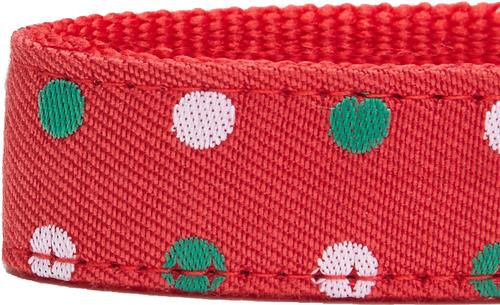 Show full view: Blueberry Pet Luxurious Christmas Festival Polka Dot Dog Collar, Medium slide 7 of 8