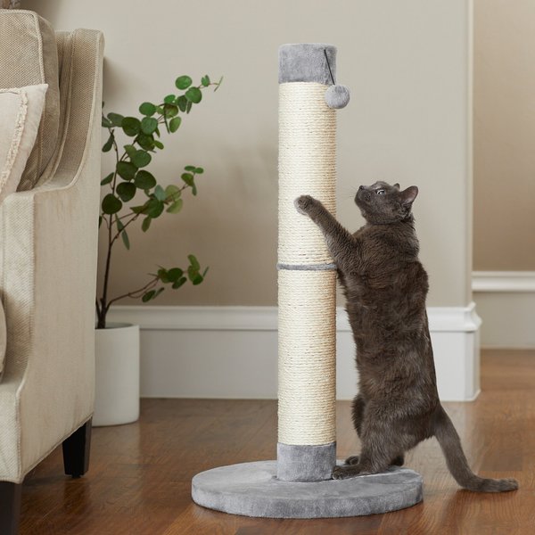 Frisco 35-in Heavy Duty Sisal Cat Scratching Post with Toy, Gray slide 1 of 6