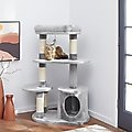 Frisco 48.25-in Heavy Duty Faux Fur Cat Tree & Condo, Gray